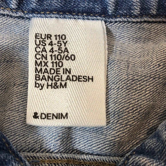 Denim by H&M Jean Jacket Silver Buttons over Snaps - Picture 2 of 8